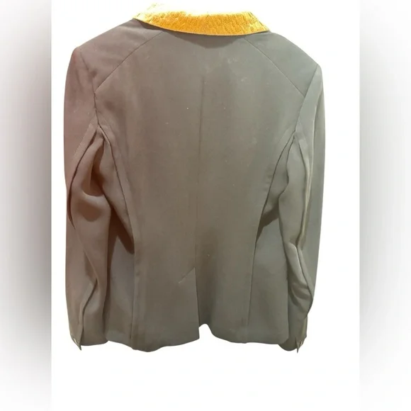 Rag and Bone Black blazer with gold lapel and single clip closure. Size 6. - Picture 2 of 5